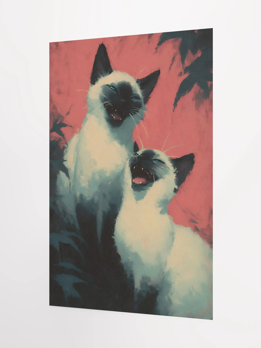 Laughing Siamese Cats Matte Poster product image (5)