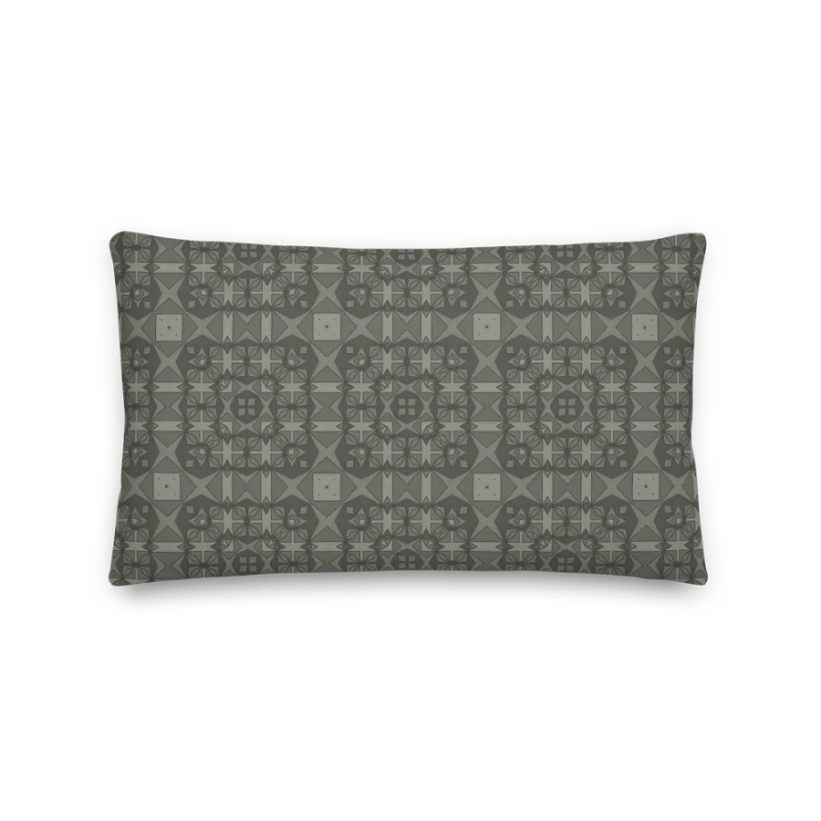 Gray tartan premium pillow (Reversible and in 3 sizes/shapes) product image (1)