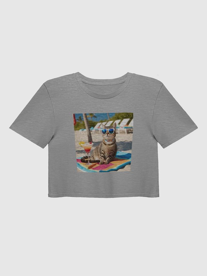Tropical Cat Vibes Crop Top product image (5)