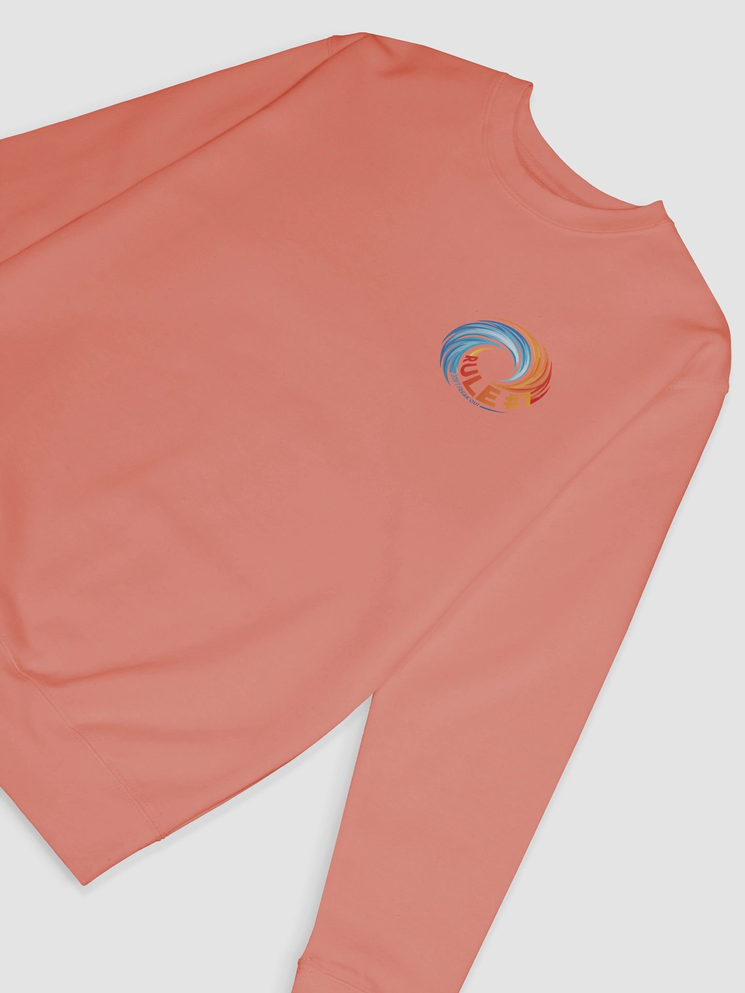 Rule #7 Classic Cotton Sweatshirt Orange and Blue product image (6)