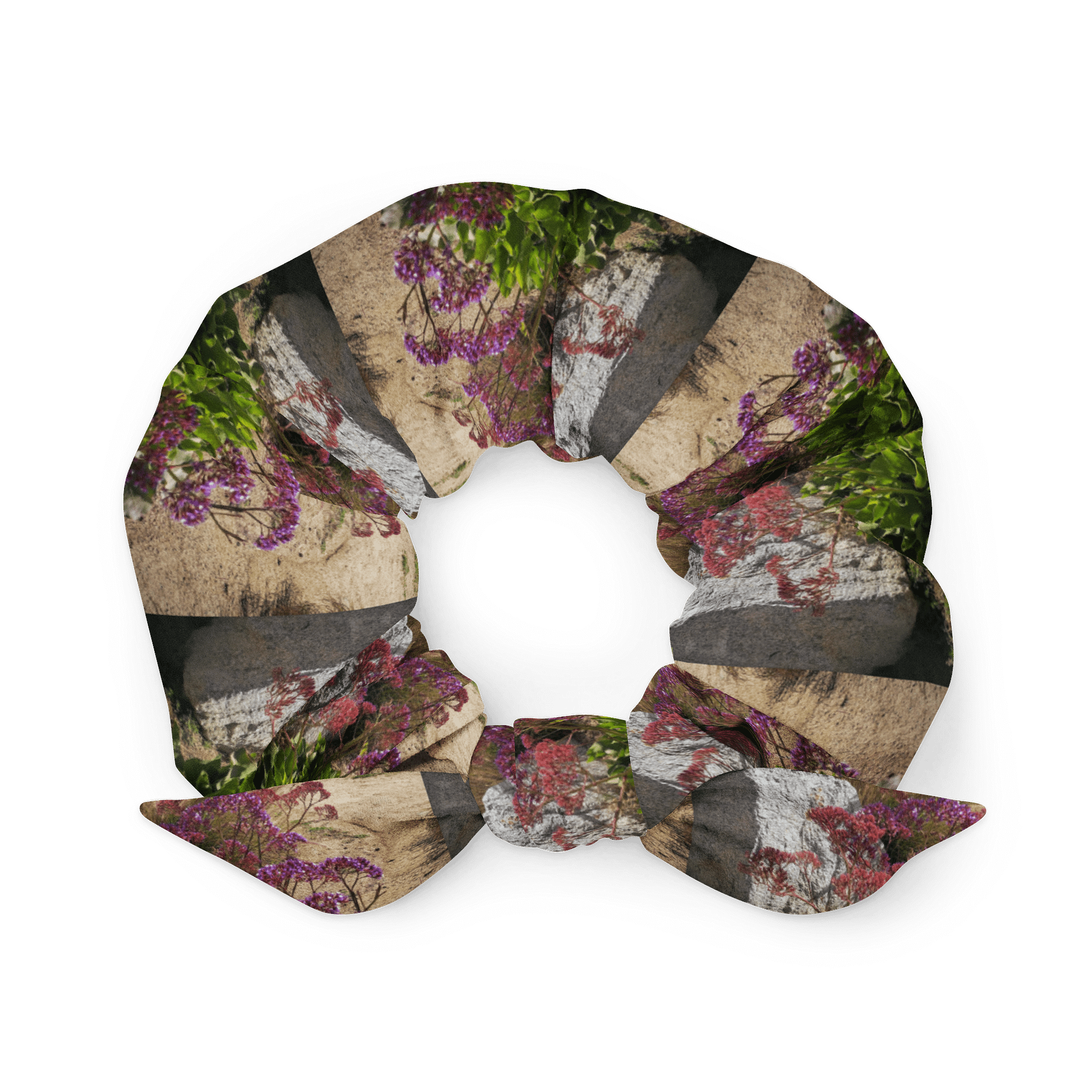 Purple flowers by the coast Scrunchie product image (1)
