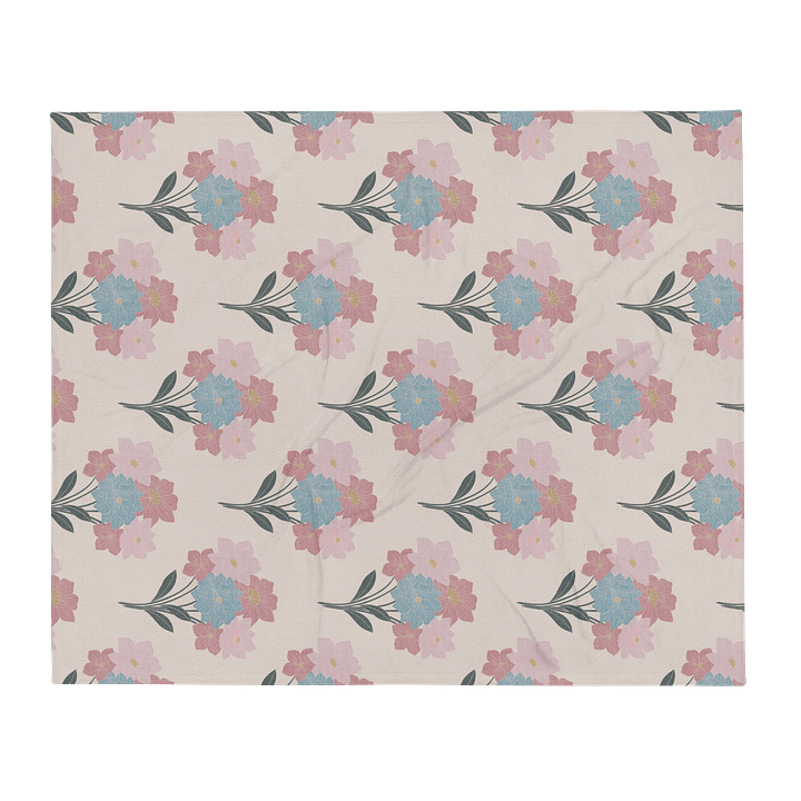 Flower Bunch Block Style Throw Blanket product image (1)