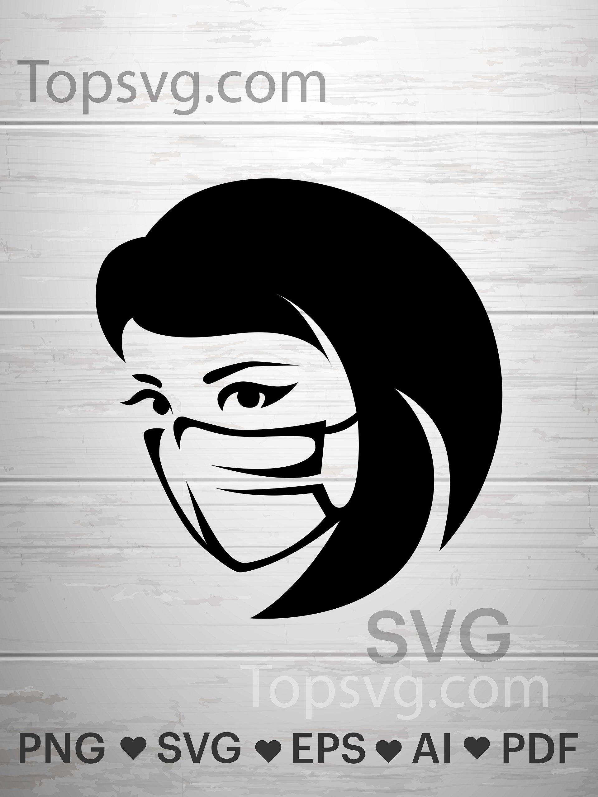 Face mask SVG, Eyelash Quarantine Vector Clipart, Wearing a Face Mask SVG Download, corona svg, women face shirt SVG, Cricut Cutting File product image (1)