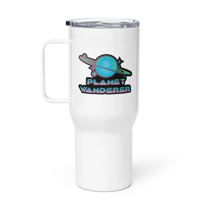 Planet Wanderer logo Handled tumbler product image (1)