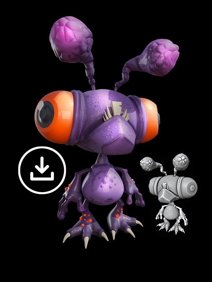 Alien Creature in zBrush Step by Step Tutorial product image (1)