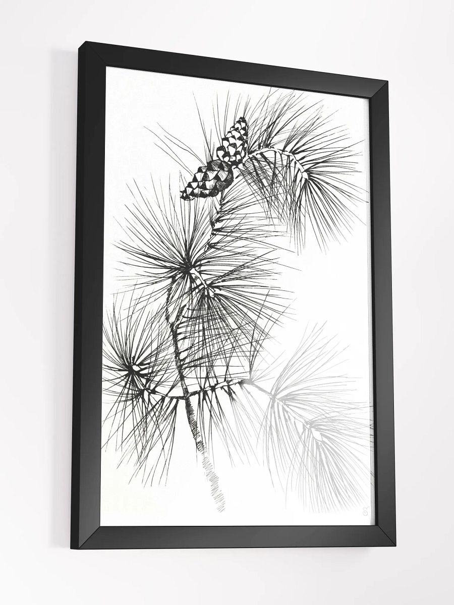 Pine Branch Serenity Framed Poster - Pine Branch and Cones product image (5)