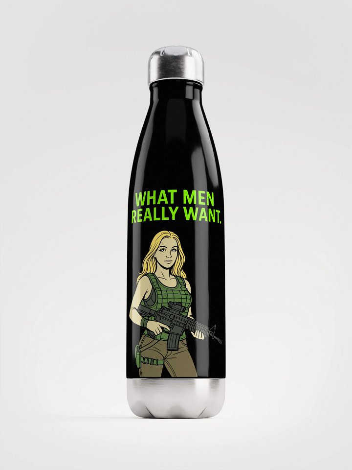 What men really want metal water bottle product image (1)
