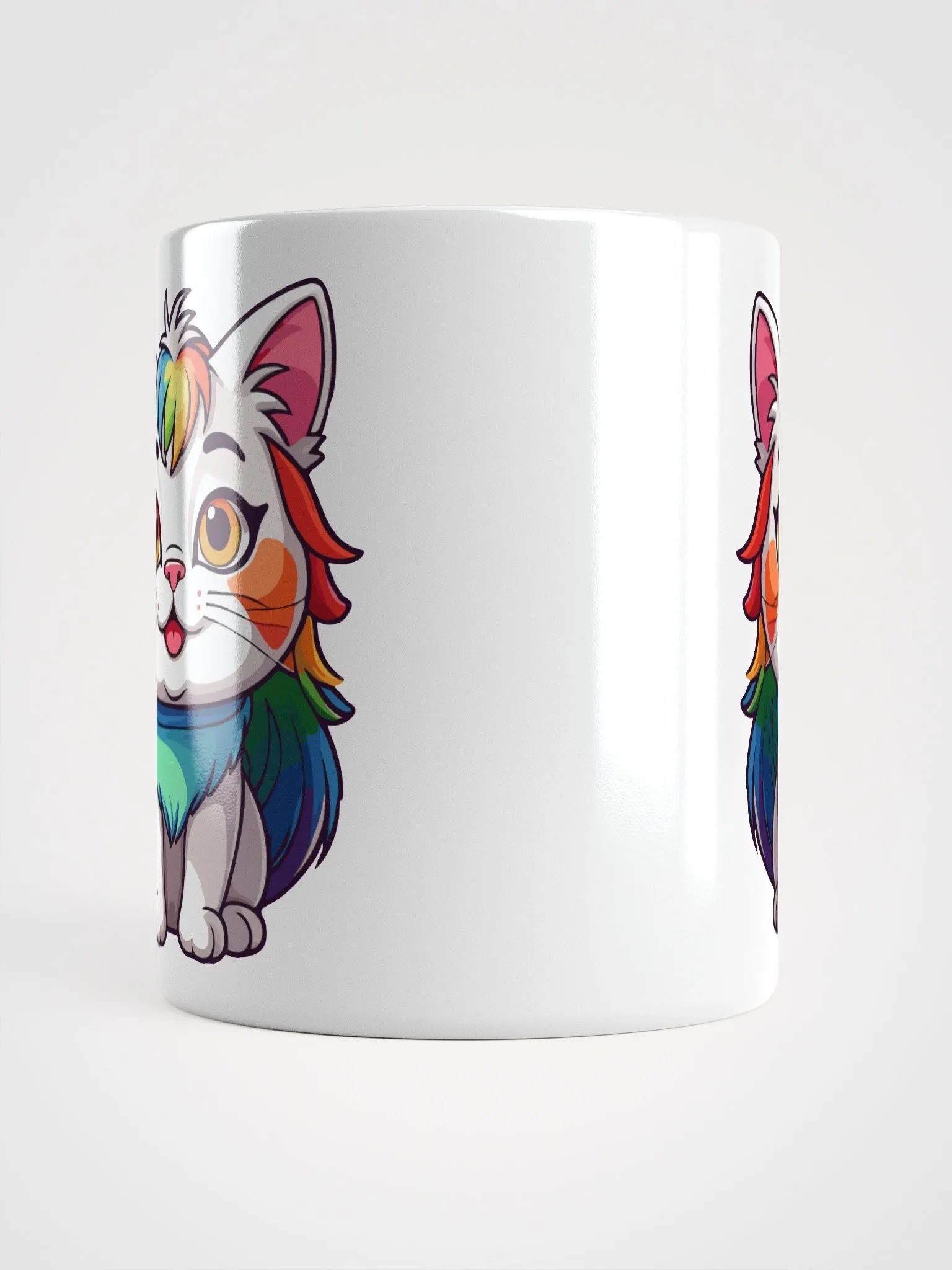 Cute Rainbow Color Cat 6 , Mug product image (10)