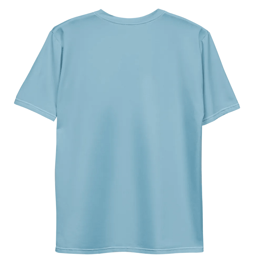 Plain Light Blue Soft Summer Men's Crewneck Polyester Heavyweight Premium T-Shirt by Treasure Pie product image (10)