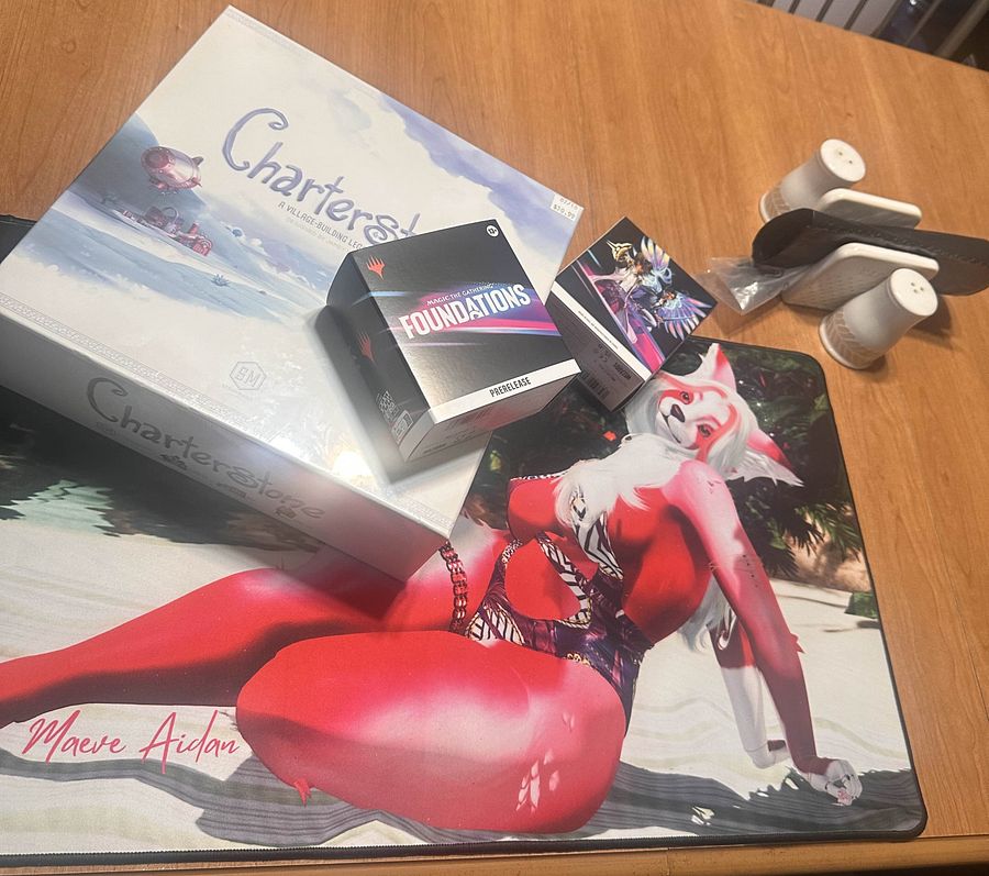 Panda Maeve Pinup2 - Desk Mat [15.5" x 31.5"] product image (3)