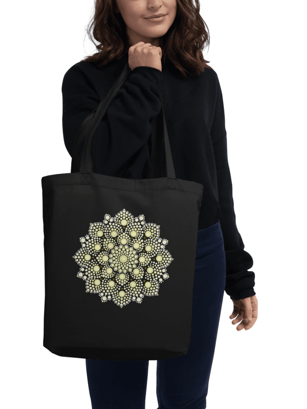 Yellow Dot Mandala Eco-Friendly Tote Bag product image (1)