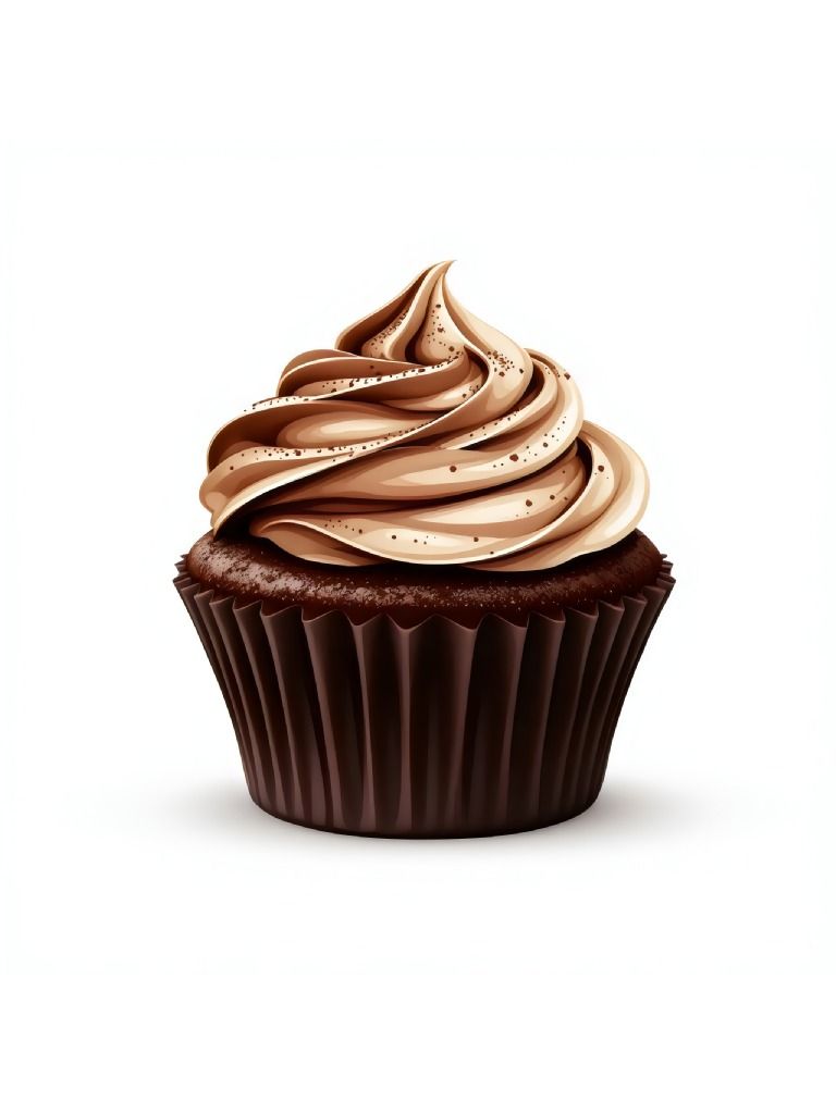19 Chocolate Cupcake Clipart Designs, Chocolate Cupcake Decorations, Yummy Cupcake Designs, Sweet Treat Clipart Set product image (6)