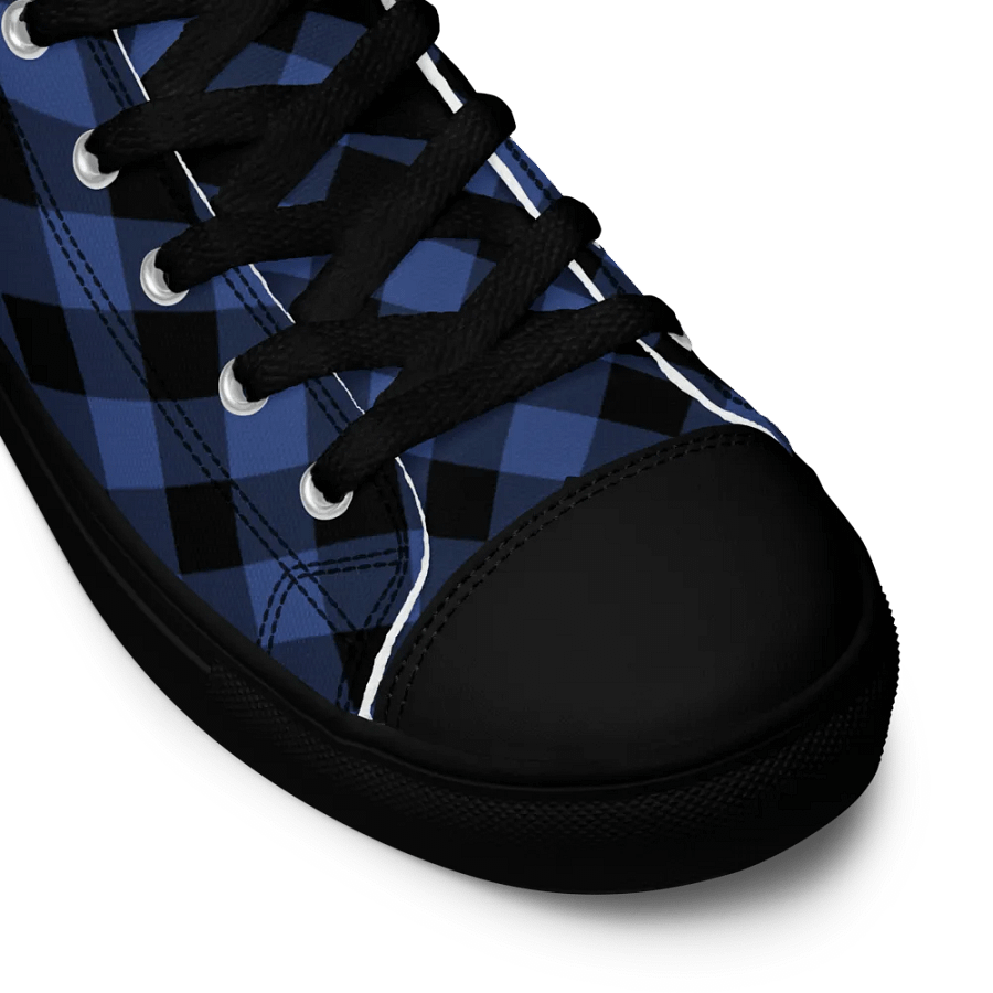 Lapis Blue Buffalo Check Men's High Top Shoes product image (11)