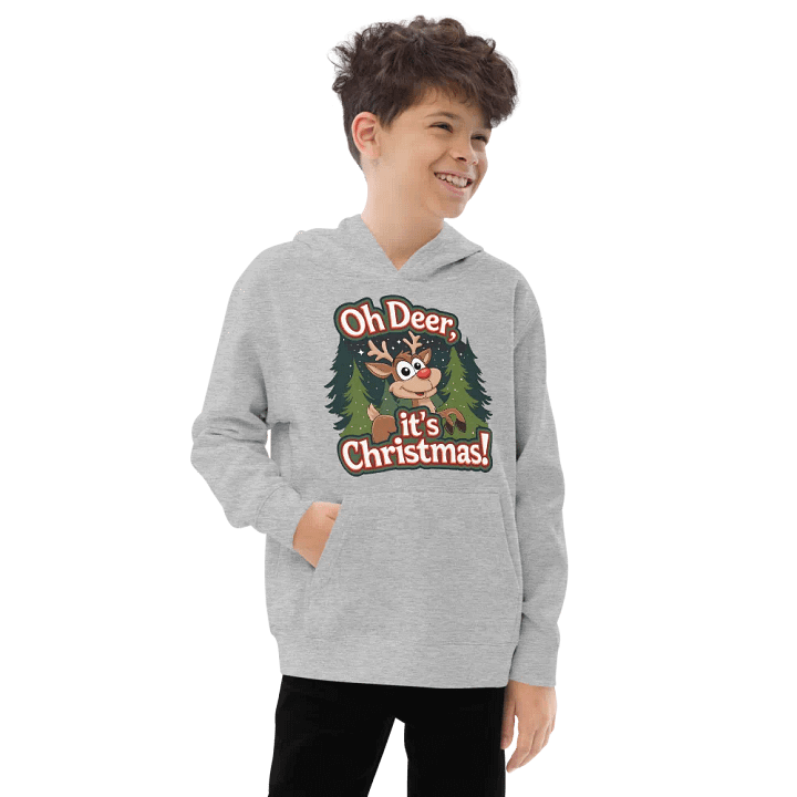 Oh Deer Christmas Reindeer Youth Fleece product image (9)