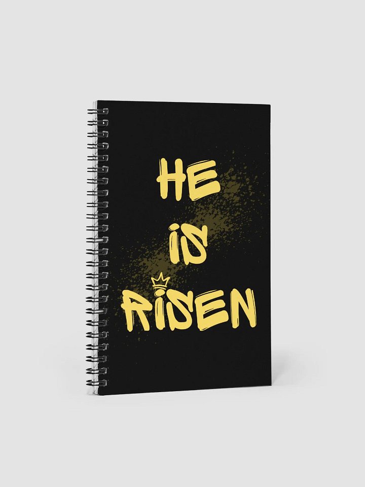 He is Risen Spiral Notebook (Black) product image (1)