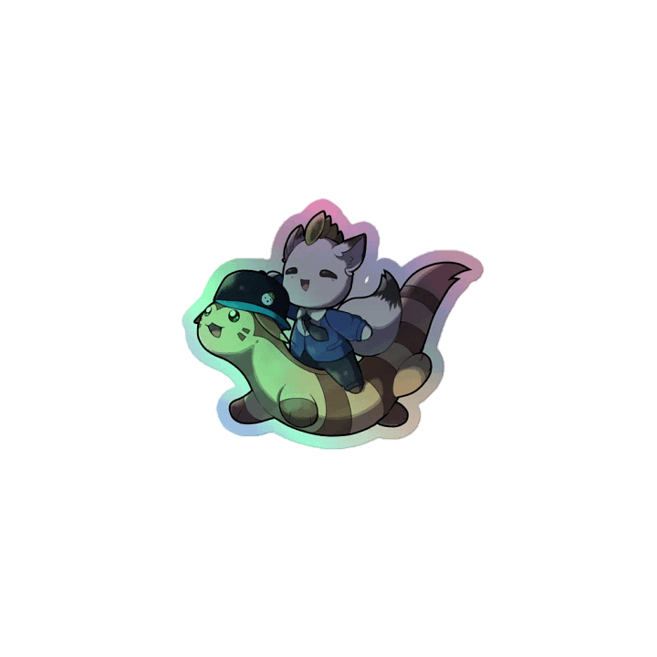 Dad and Furret Adventure Holographic Sticker product image (1)