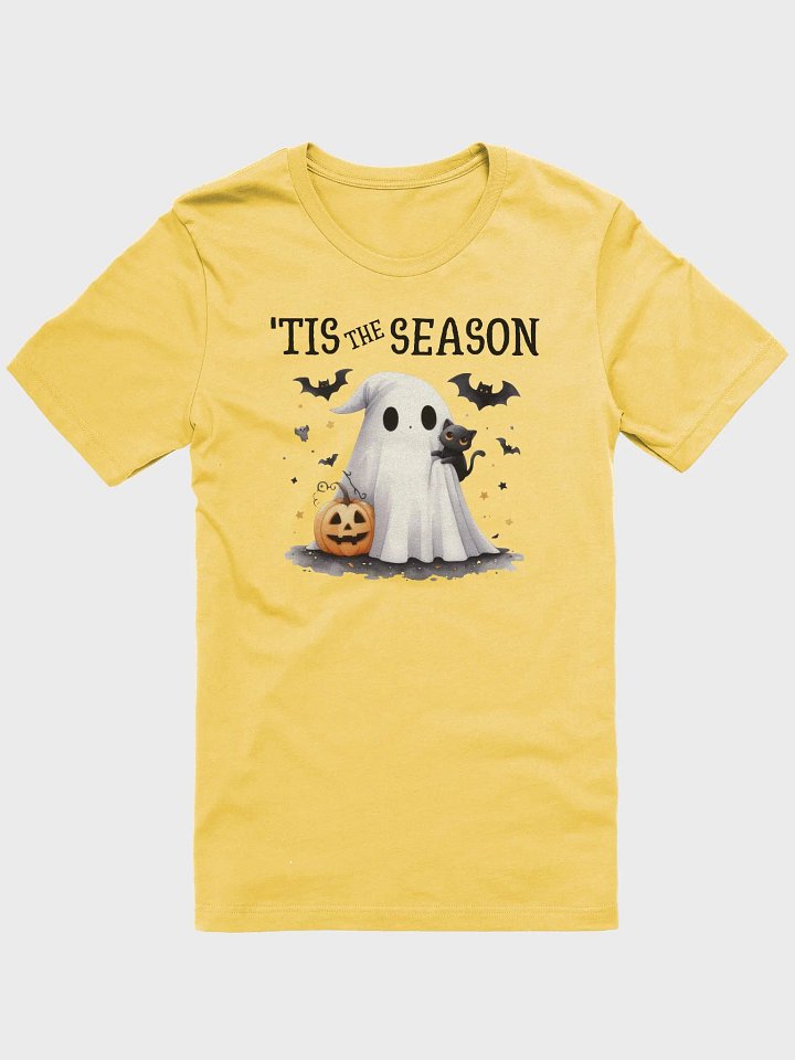 Cute Ghost & Black Cat Halloween T-Shirt product image (2)