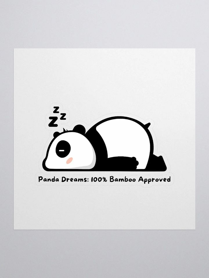 Panda Dreams: 100% Bamboo Approved Sticker product image (3)