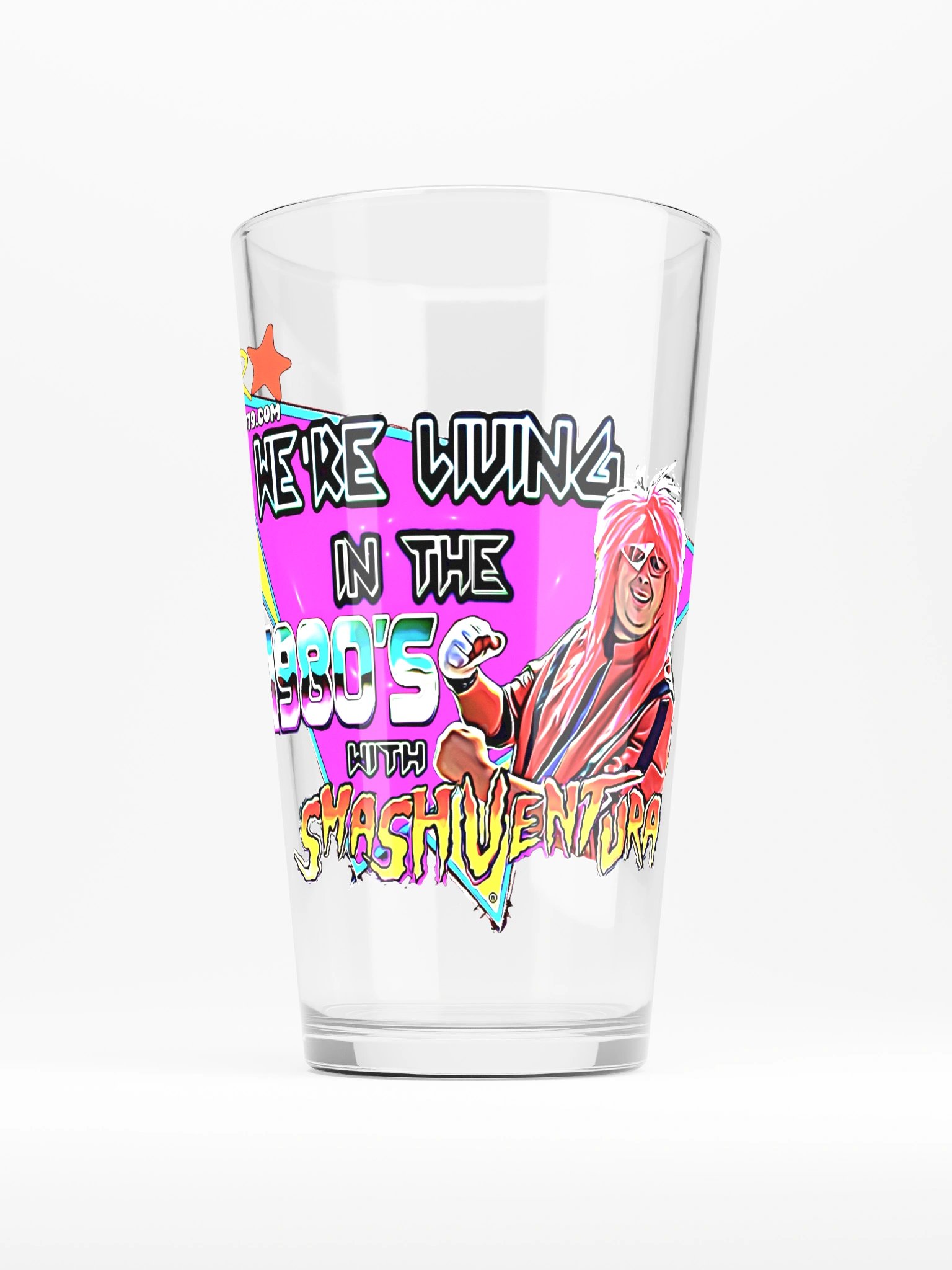 We're Living In The 1980's Shaker Pint Glass product image (1)