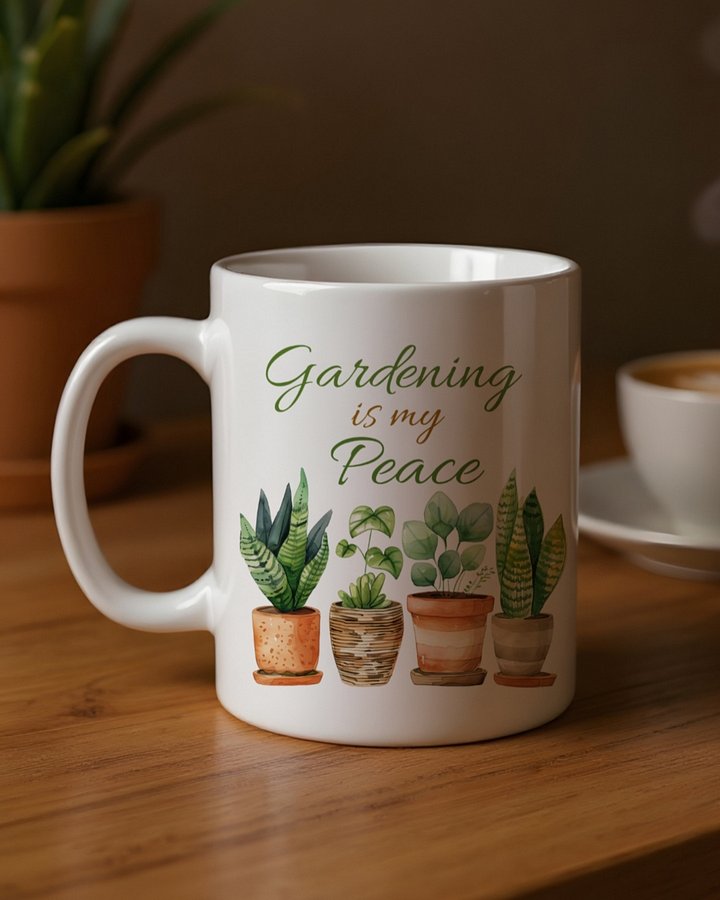Gardening is My Peace Coffee Mug (White) product image (2)
