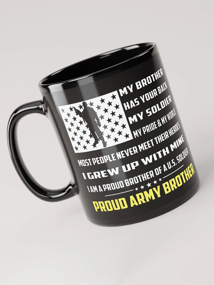 Proud Army Brother - Black Mug product image (1)