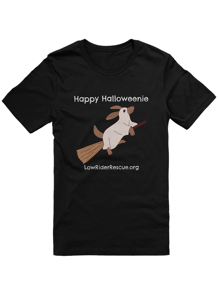 Dachshund Ghost on Broom Halloweenie T product image (6)