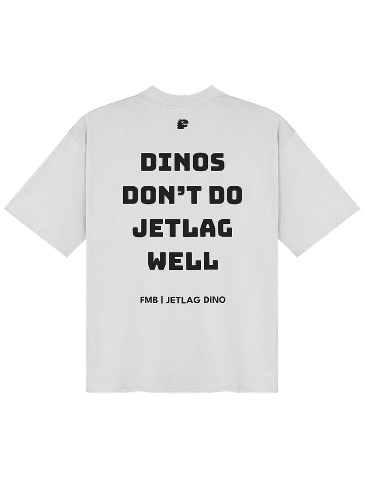 JETLAG DINO Men's Oversized T-Shirt White product image (2)