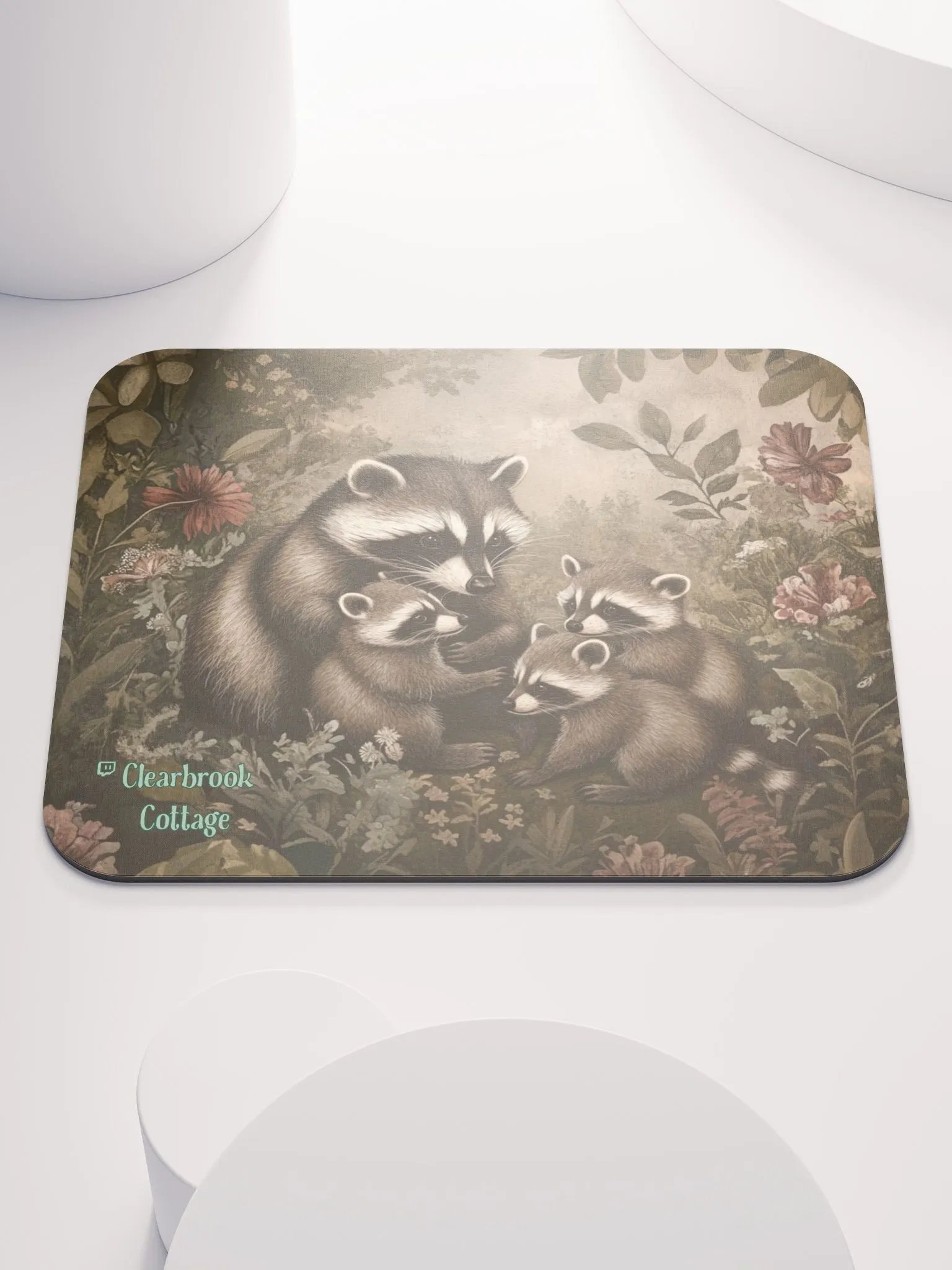 Midnight Raccoon Family Mousepad product image (1)