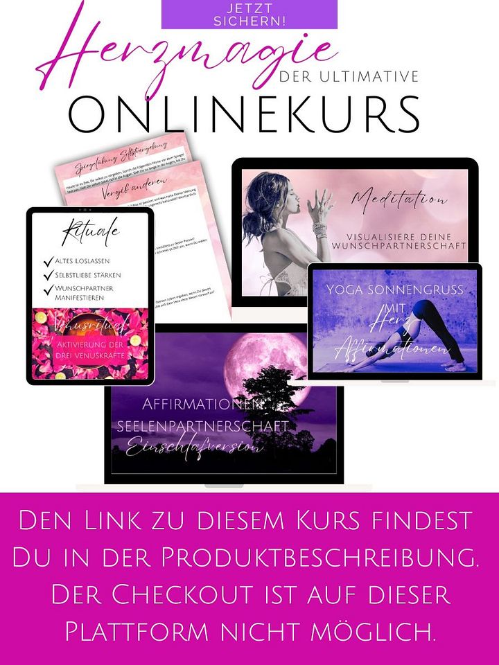 Onlinekurs "Herzmagie - Öffne Dich für die Liebe, die Du verdienst💖✨ product image (1)