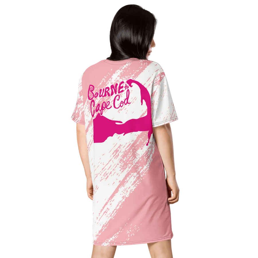 Bright & Bold Brushstroke T-Shirt Dress – BOURNE to Cape Cod™ product image (2)