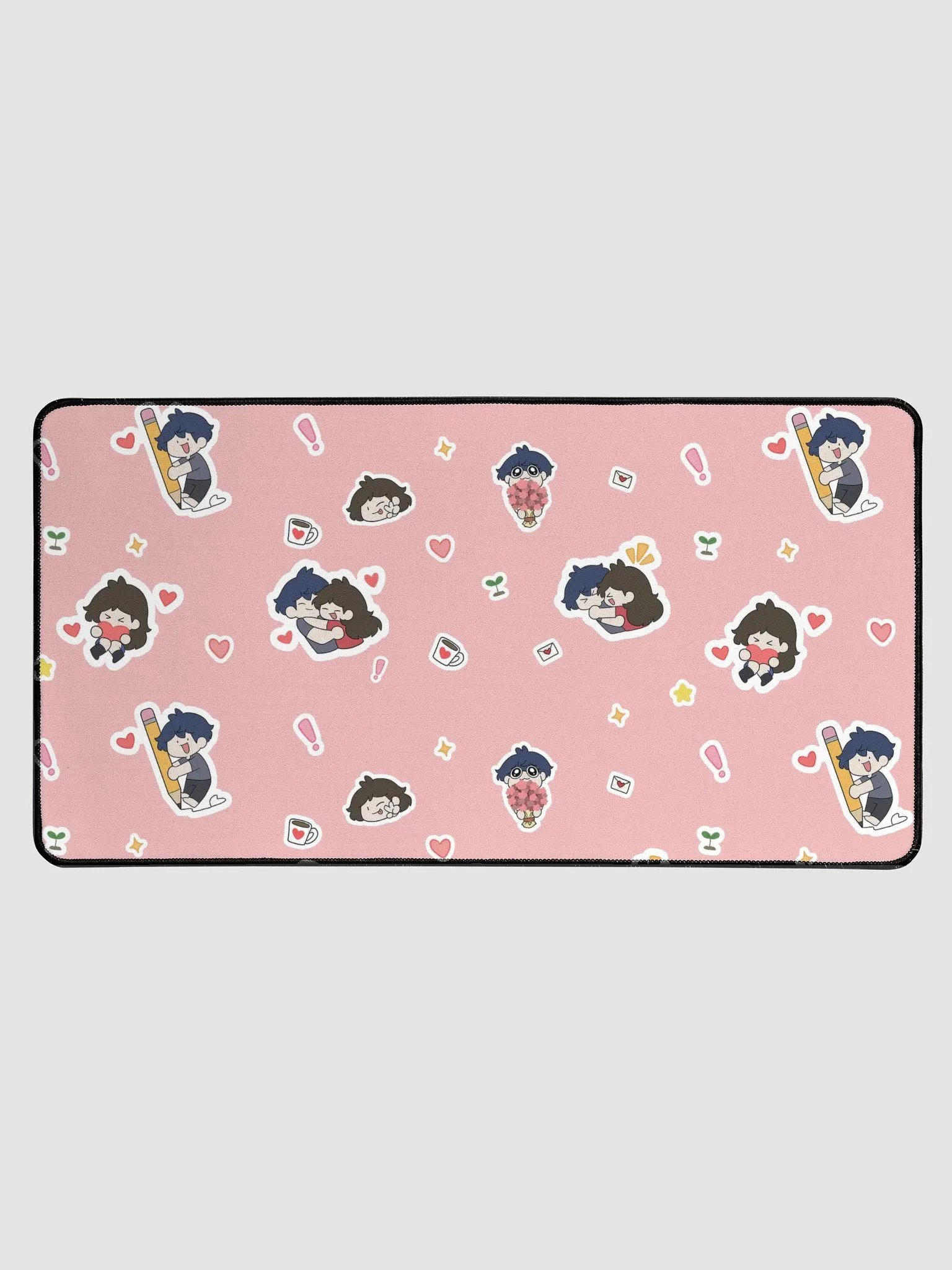 PINK Sticker Design Desk Mat 15.5" x 31.5" product image (1)