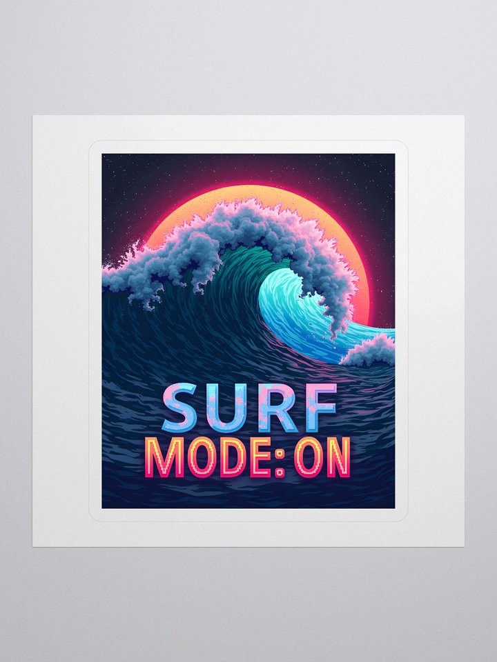 Sunset Surf Mode Kiss Cut Stickers product image (1)