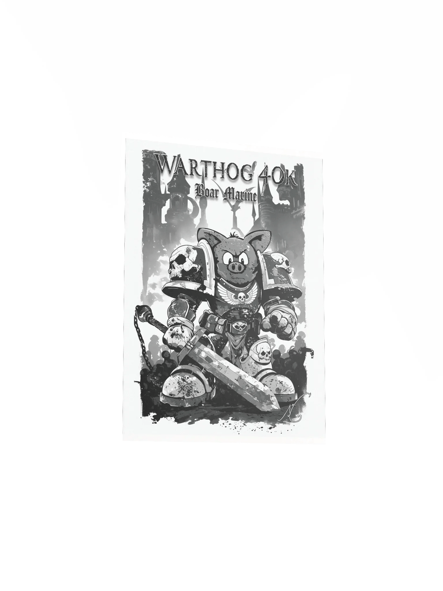 Warthog 40k Boar Marine Poster product image (18)