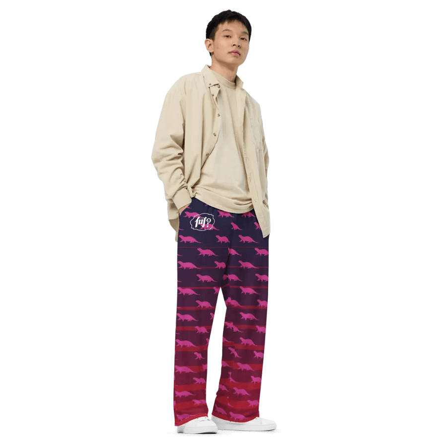 Otters on the Horizon Unisex Wide-Leg Pants product image (7)