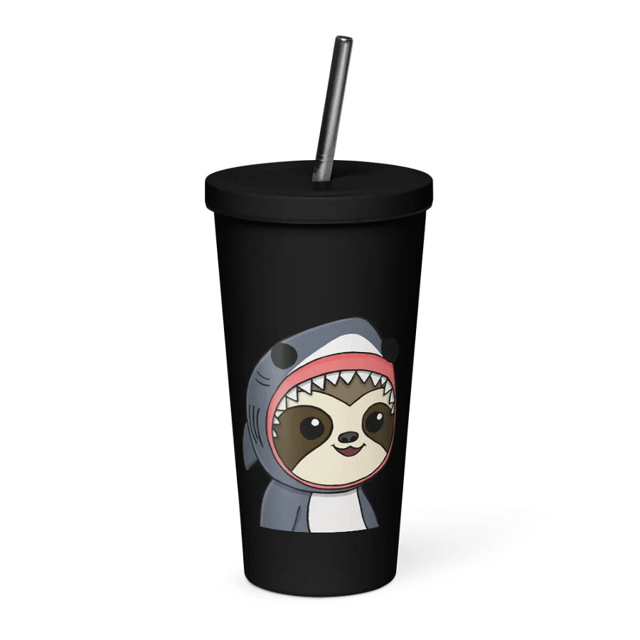 Insulated Tumbler with a Straw - Shark product image (1)