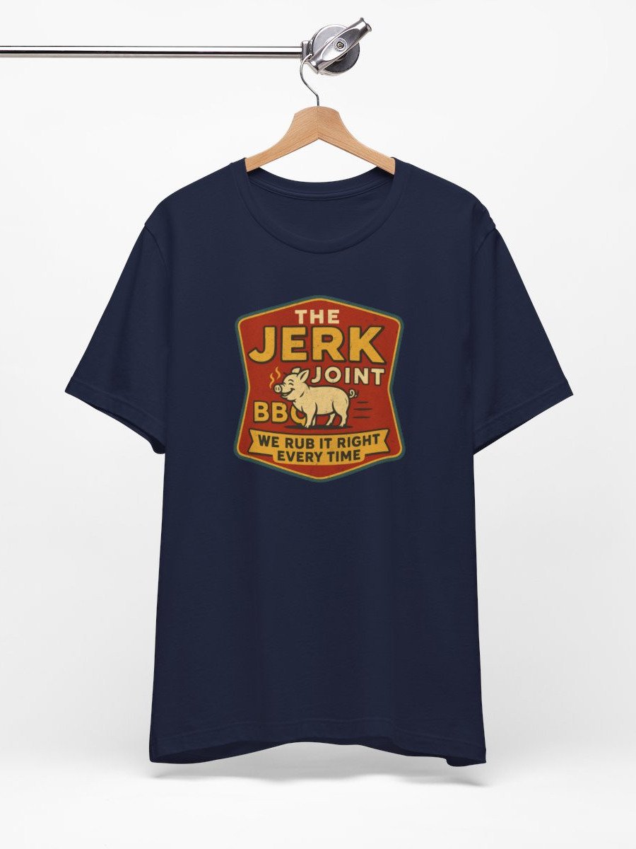 The Jerk Joint BBQ T-Shirt – Funny Retro BBQ Parody Shirt We Rub It Right Every Time product image (64)