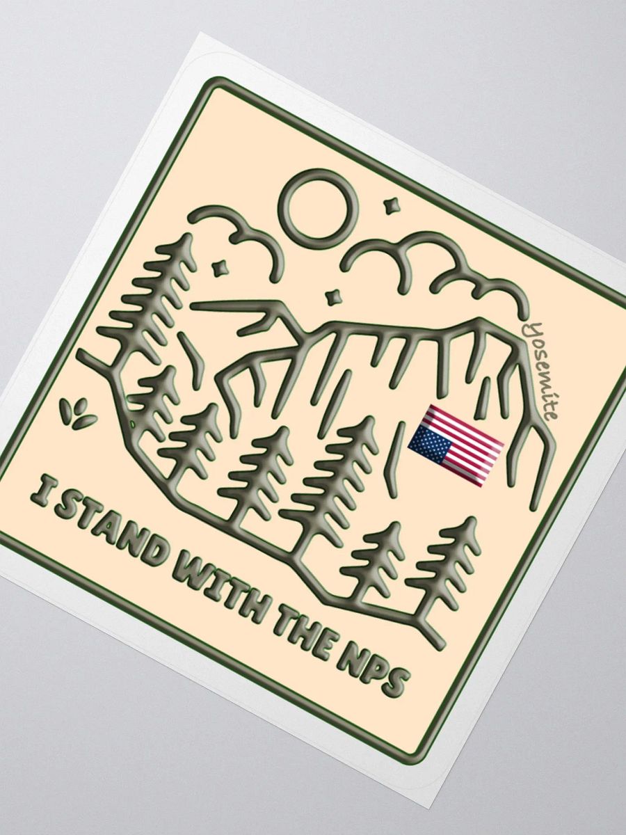 Yosemite Flag I Stand With NPS Alt National Parks Sticker 3 SIZES! Kiss Cut Vinyl Decal product image (5)