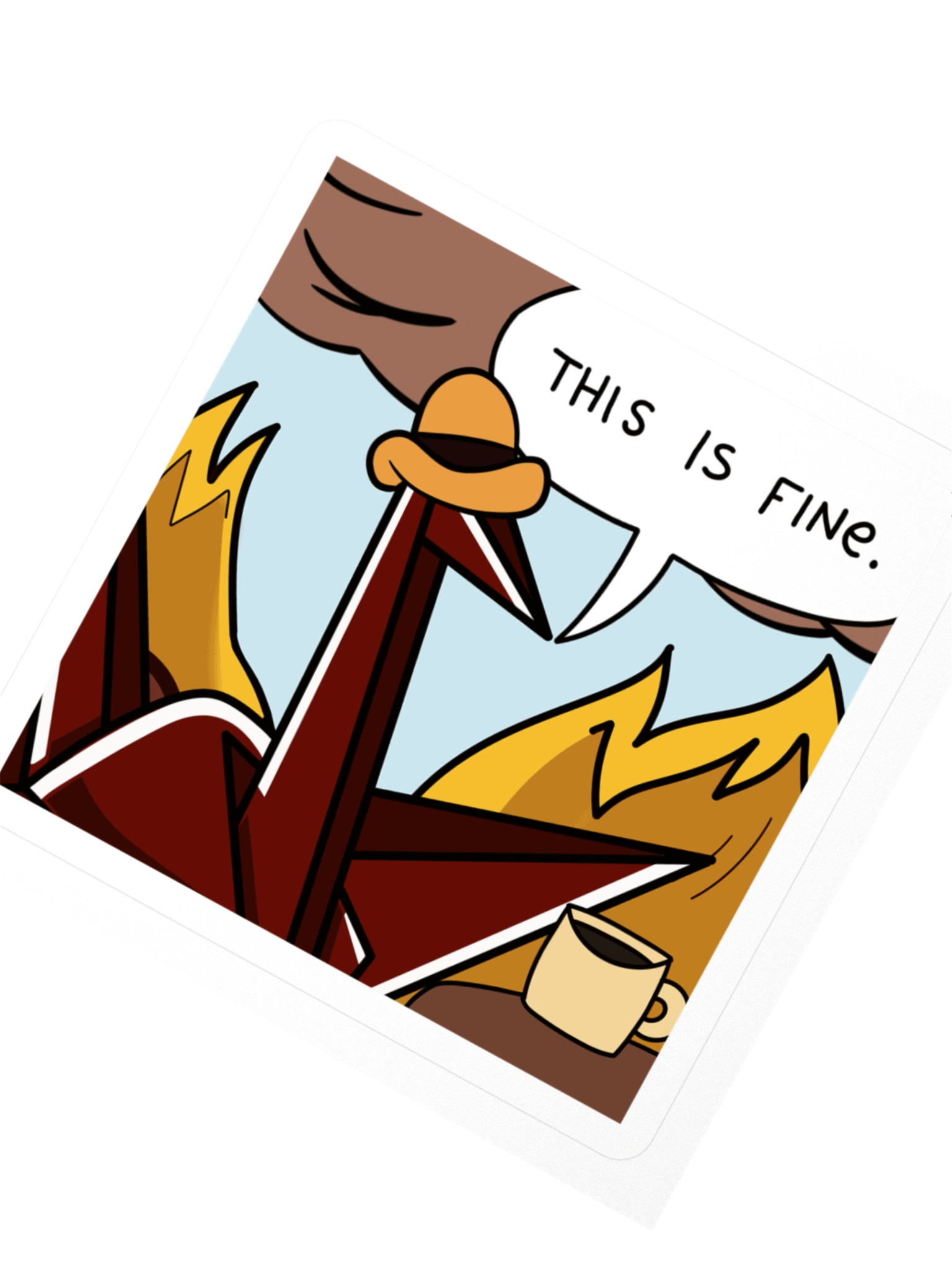 This is fine... sticker product image (6)
