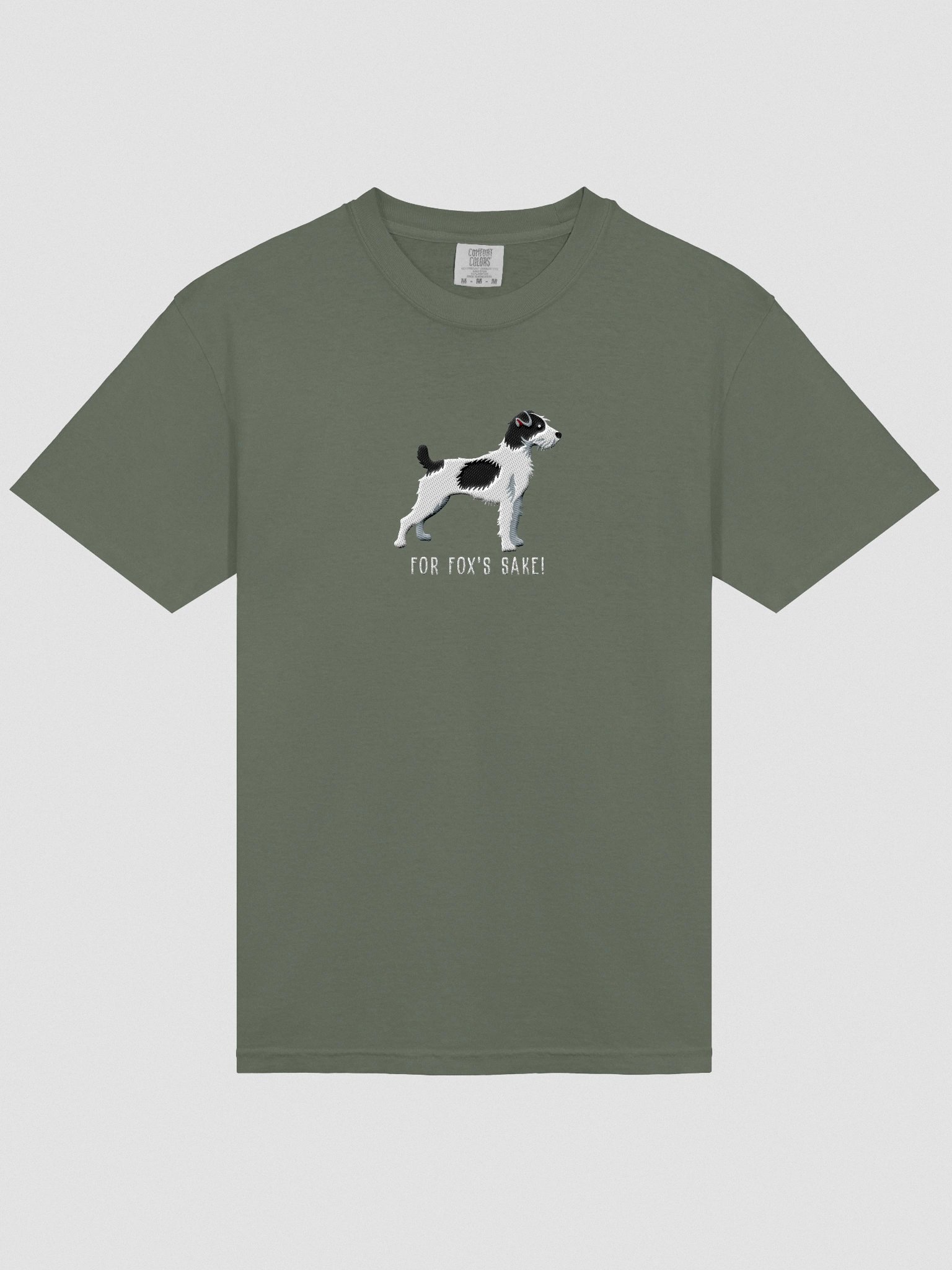For Fox's Sake! T-Shirt(Embroidered) of a Parson Russell Terrier(Black & White) product image (6)