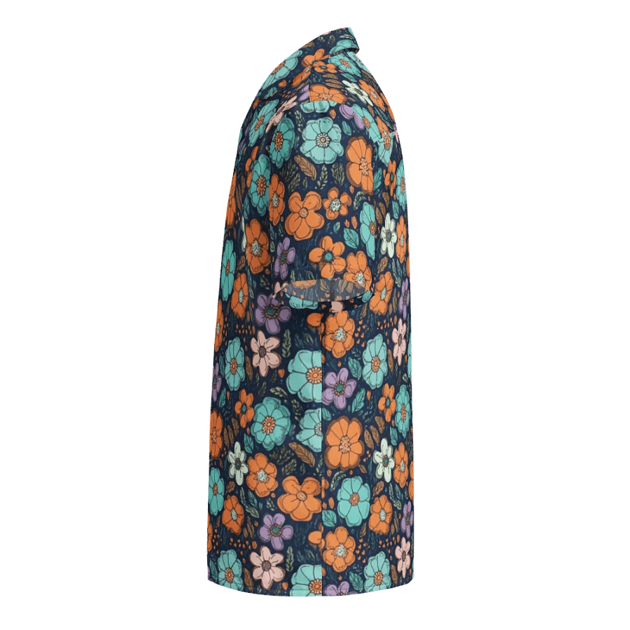 Retro Floral Pattern-Seamless Folk Art Design Hawaiian Shirt product image (3)