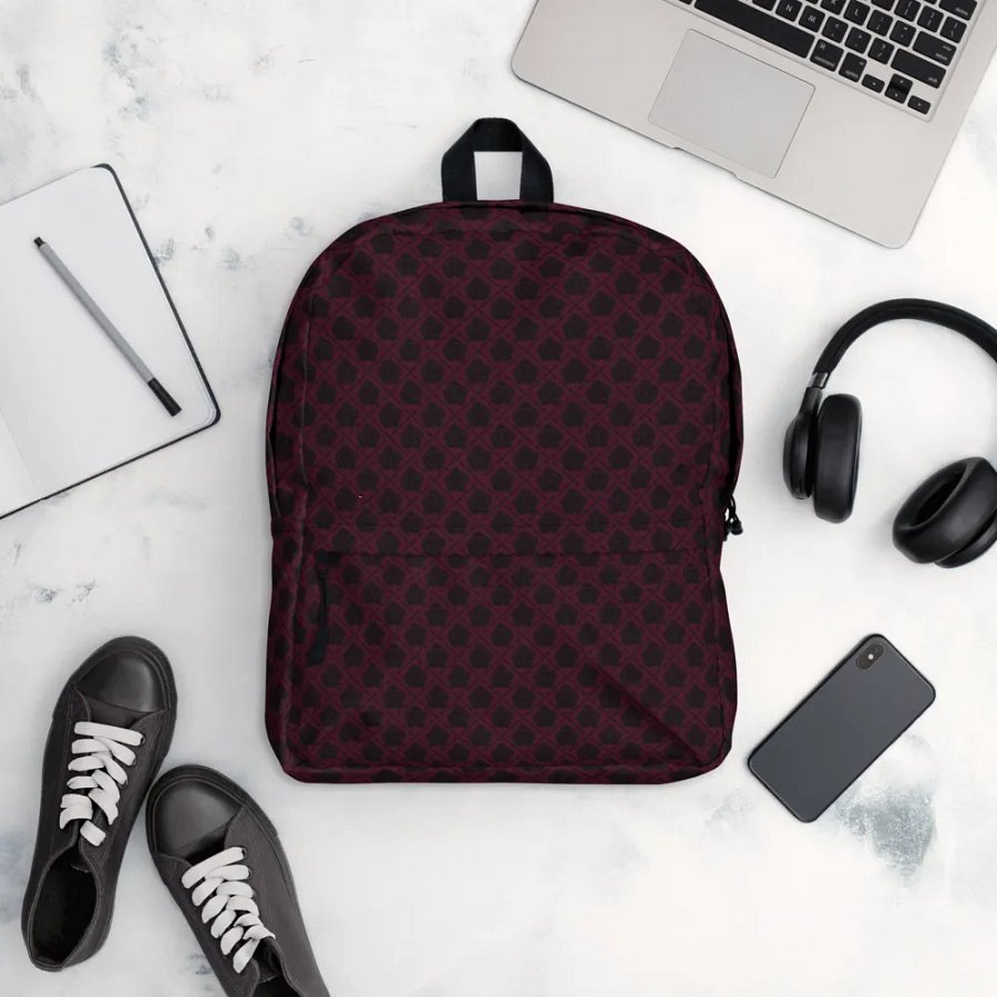 Maroon Hellebore Textile Backpack product image (12)