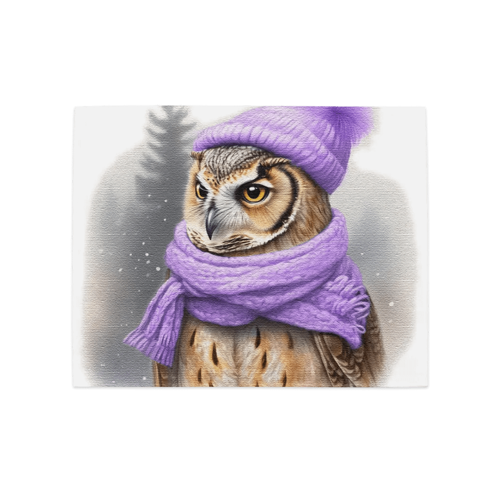 Adorable cute owl wearing a hat and scarf product image (3)