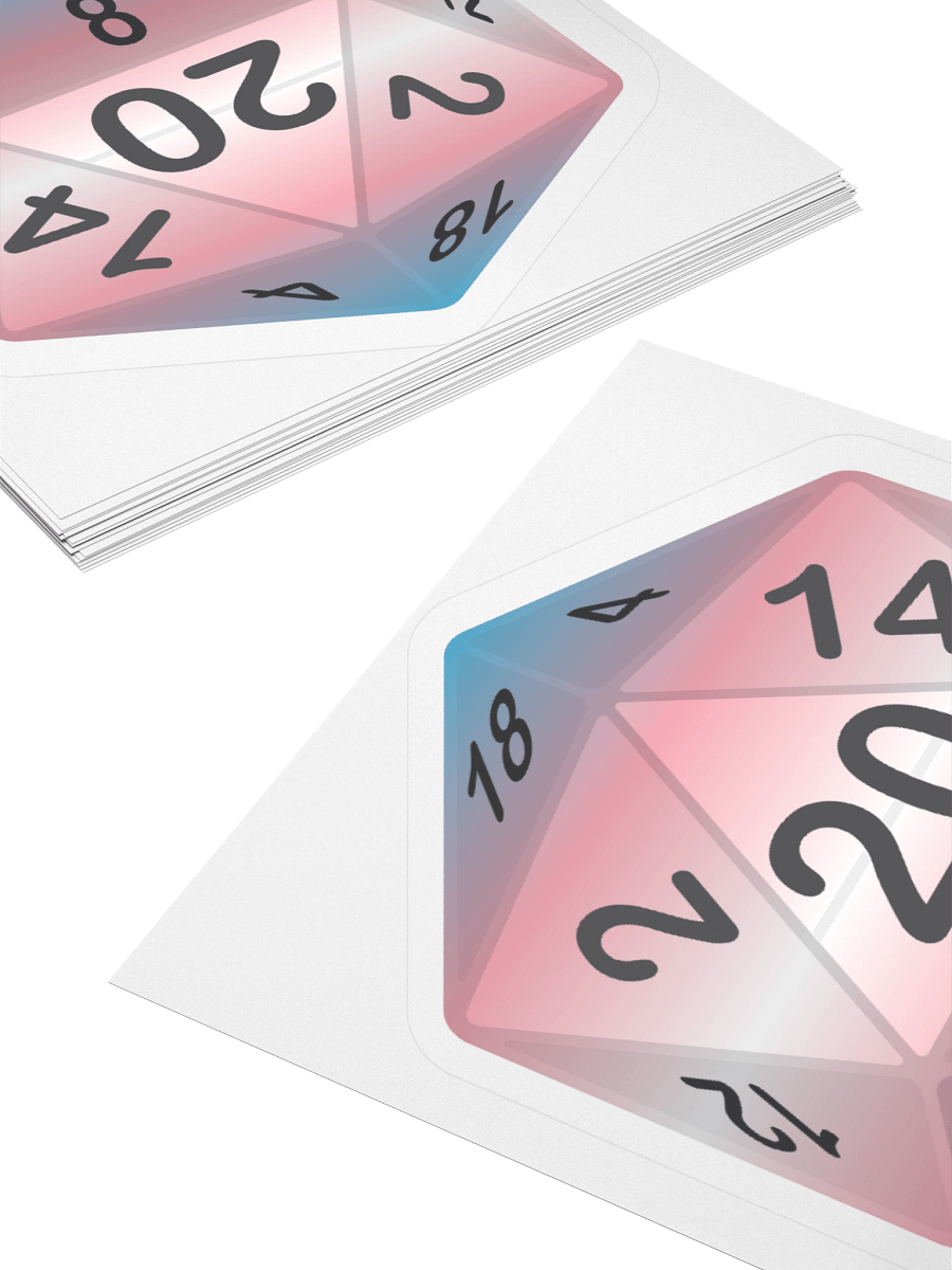 Trans Pride D20 Sticker product image (10)