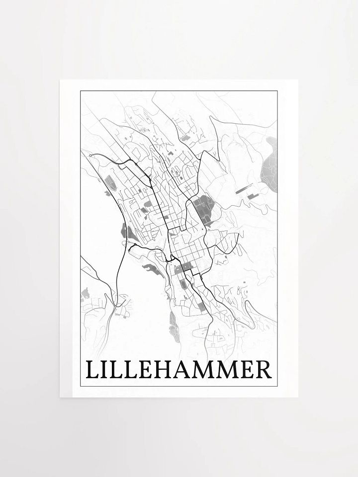 Lillehammer, Norway, city map print product image (2)