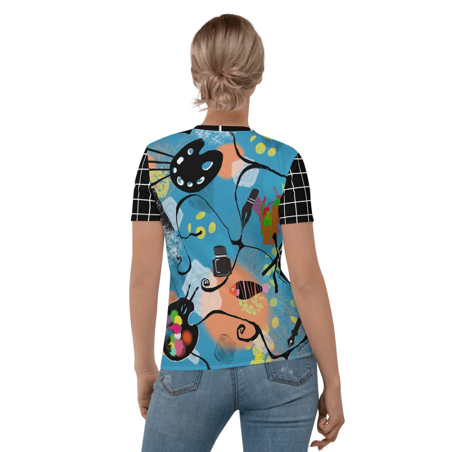 ScribbleWear #11 Women's Crew Neck Poly Tee/InkMeBlues product image (4)
