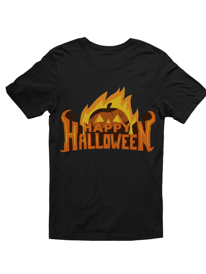 🎃 Happy Halloween Pumpkin Fire Glow Tee – Spooky & Fun Design for Halloween Night! product image (2)