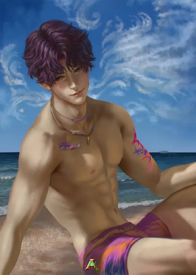 I explored a new art style, more of a classic painting, what do you think? . #LoveandDeepspace #LoveandDeepspaceHeartWave #rafayel #digitalart #romanticfantasy 