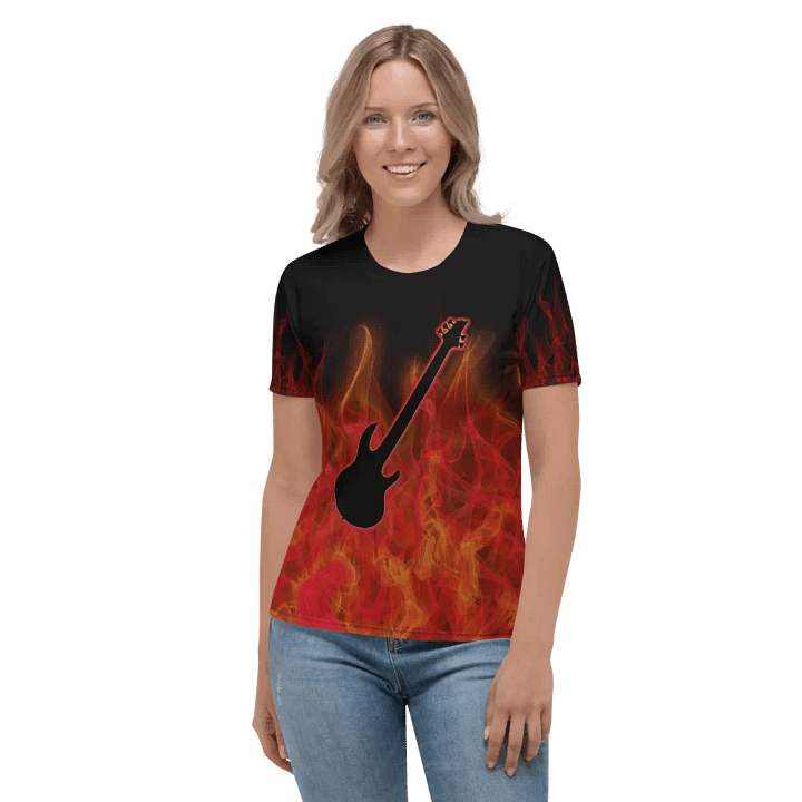 Fire and Flames and BASS Fitted T-Shirt product image (1)