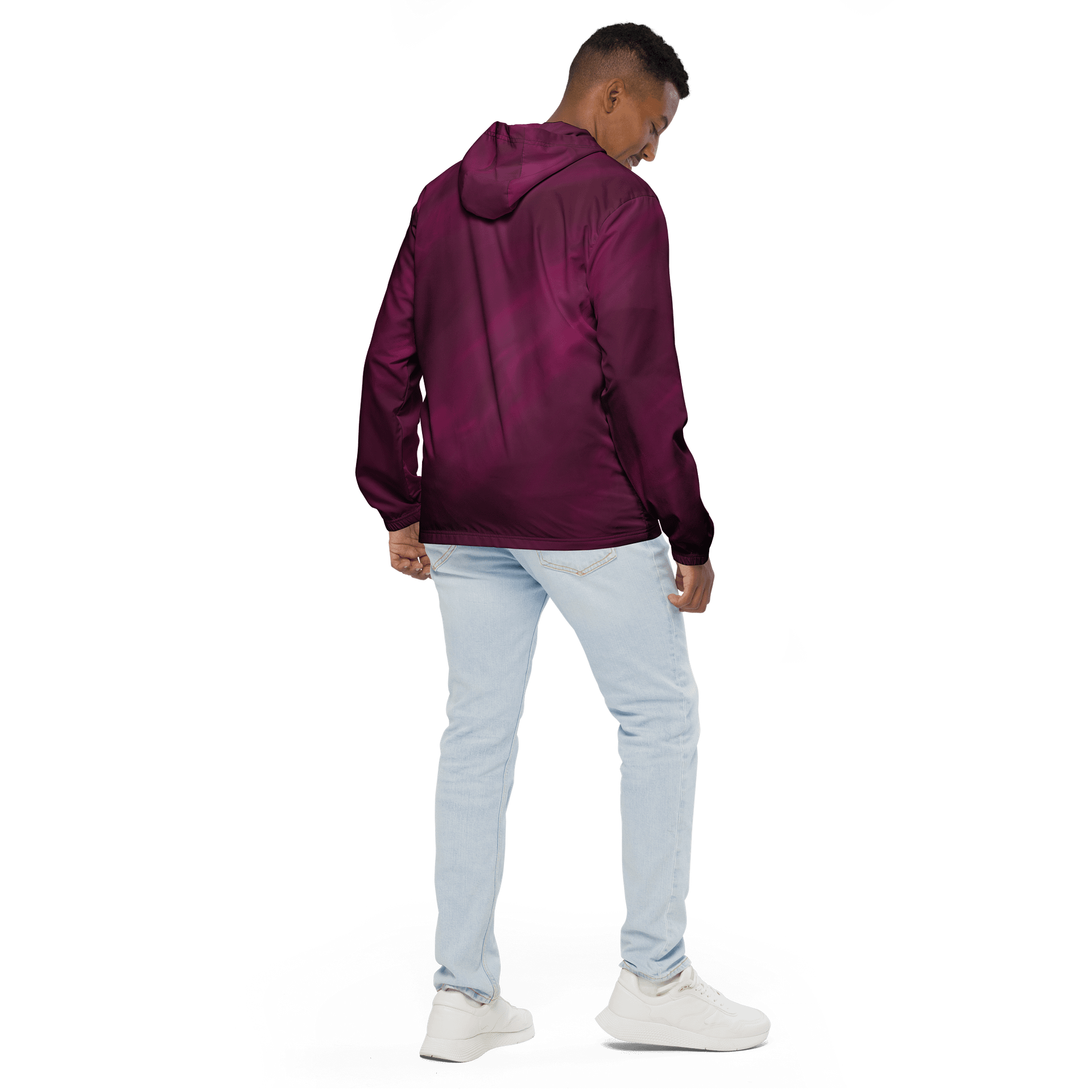 Burgundy Gradient All-Over Windbreaker product image (4)