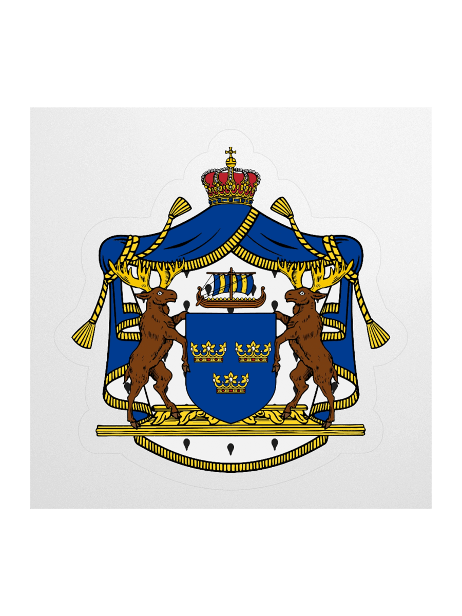 Swedish Royal Arms Kiss Cut Sticker product image (1)